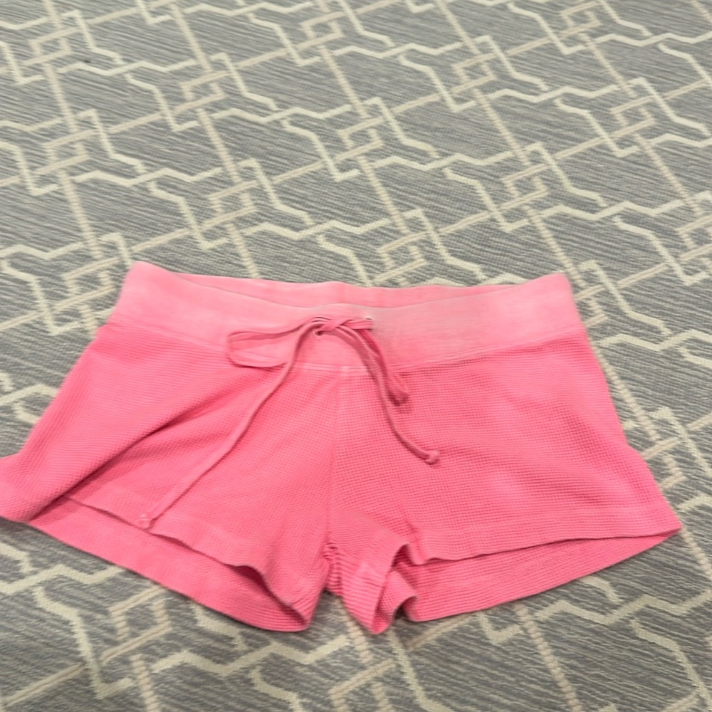 Waffle fabric short shorts